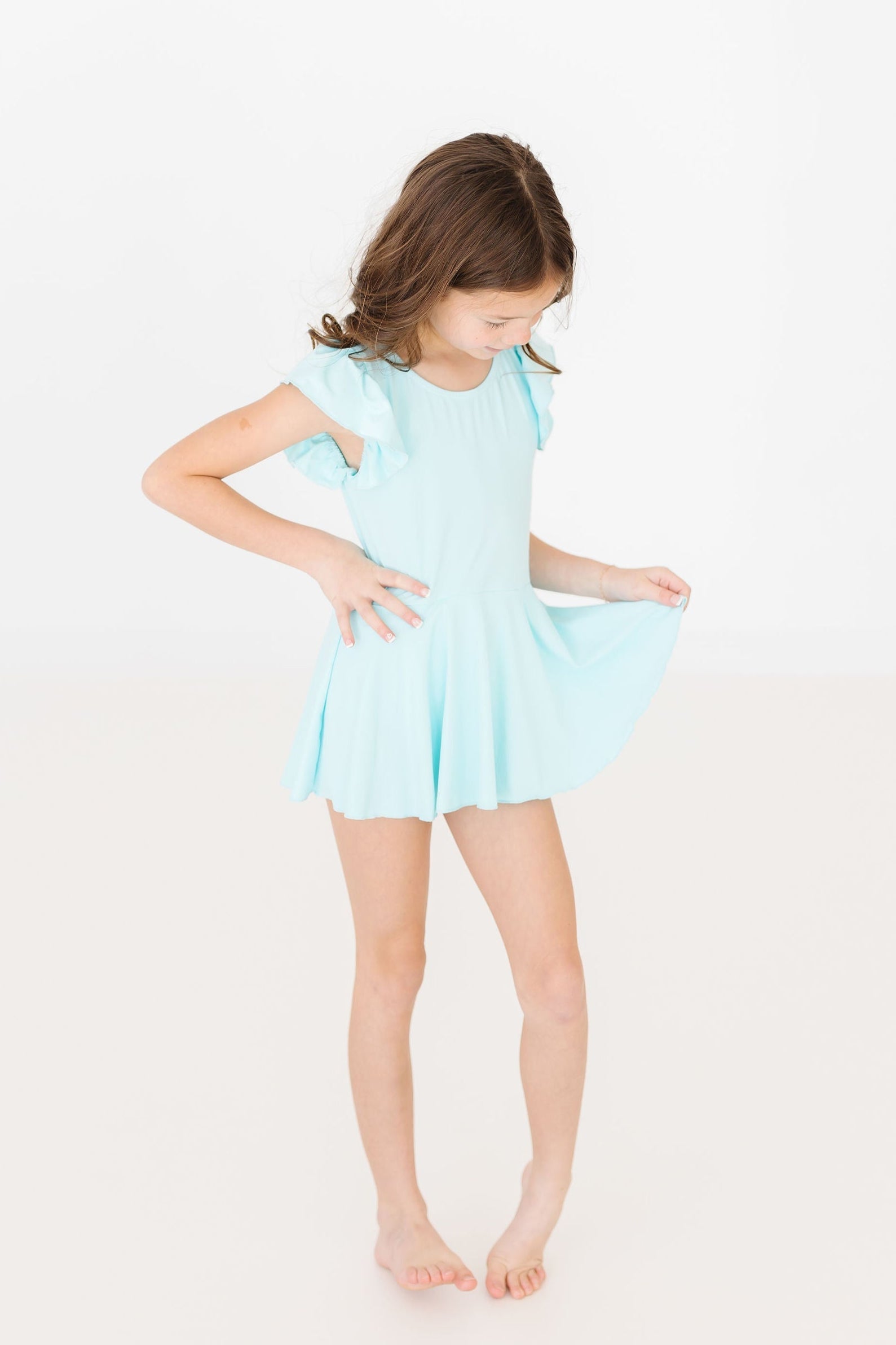 Aqua S/S Twirl Leotard by Mila & Rose ®