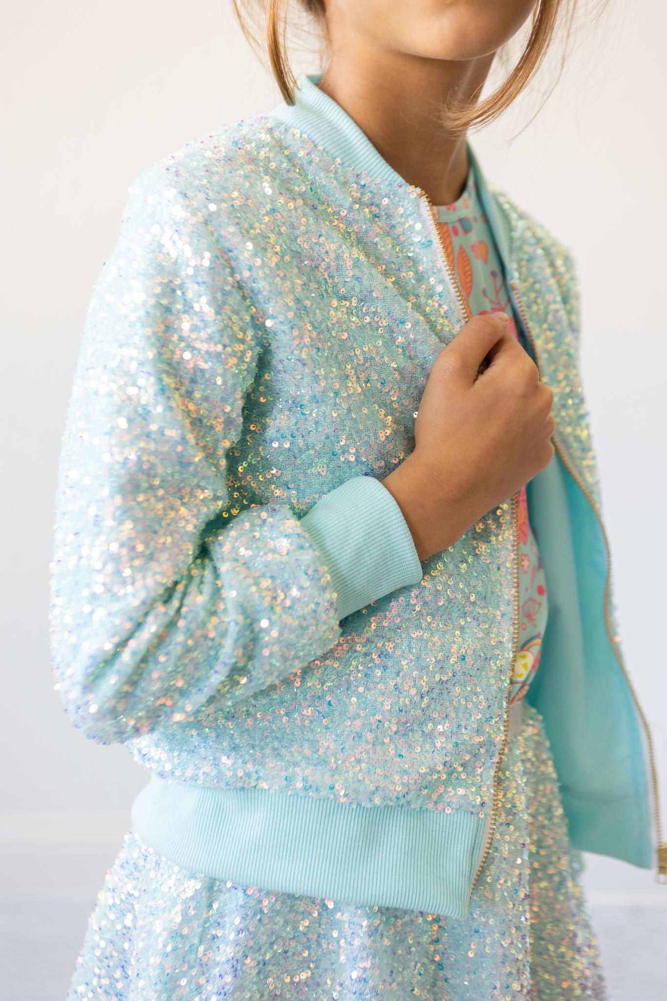 Aqua Sequin Jacket by Mila & Rose ®