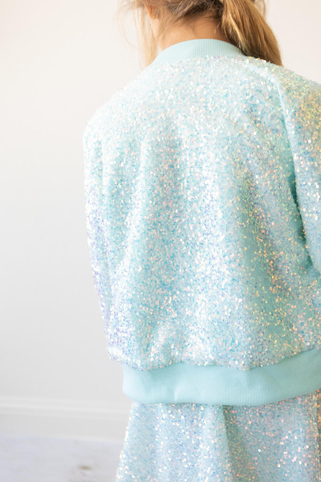 Aqua Sequin Jacket by Mila & Rose ®