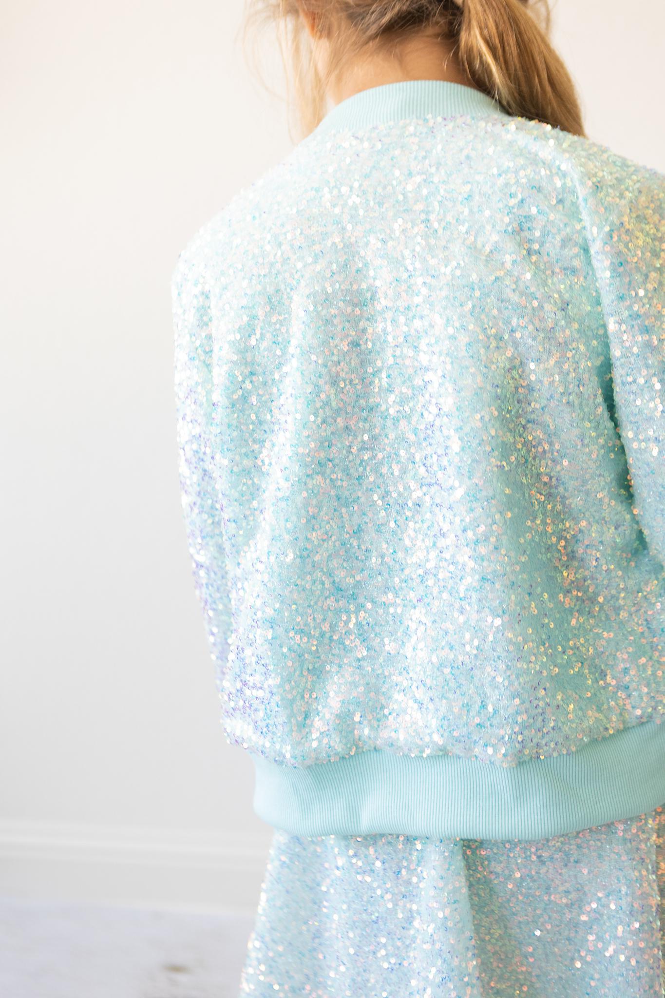 Aqua Sequin Jacket by Mila & Rose ®