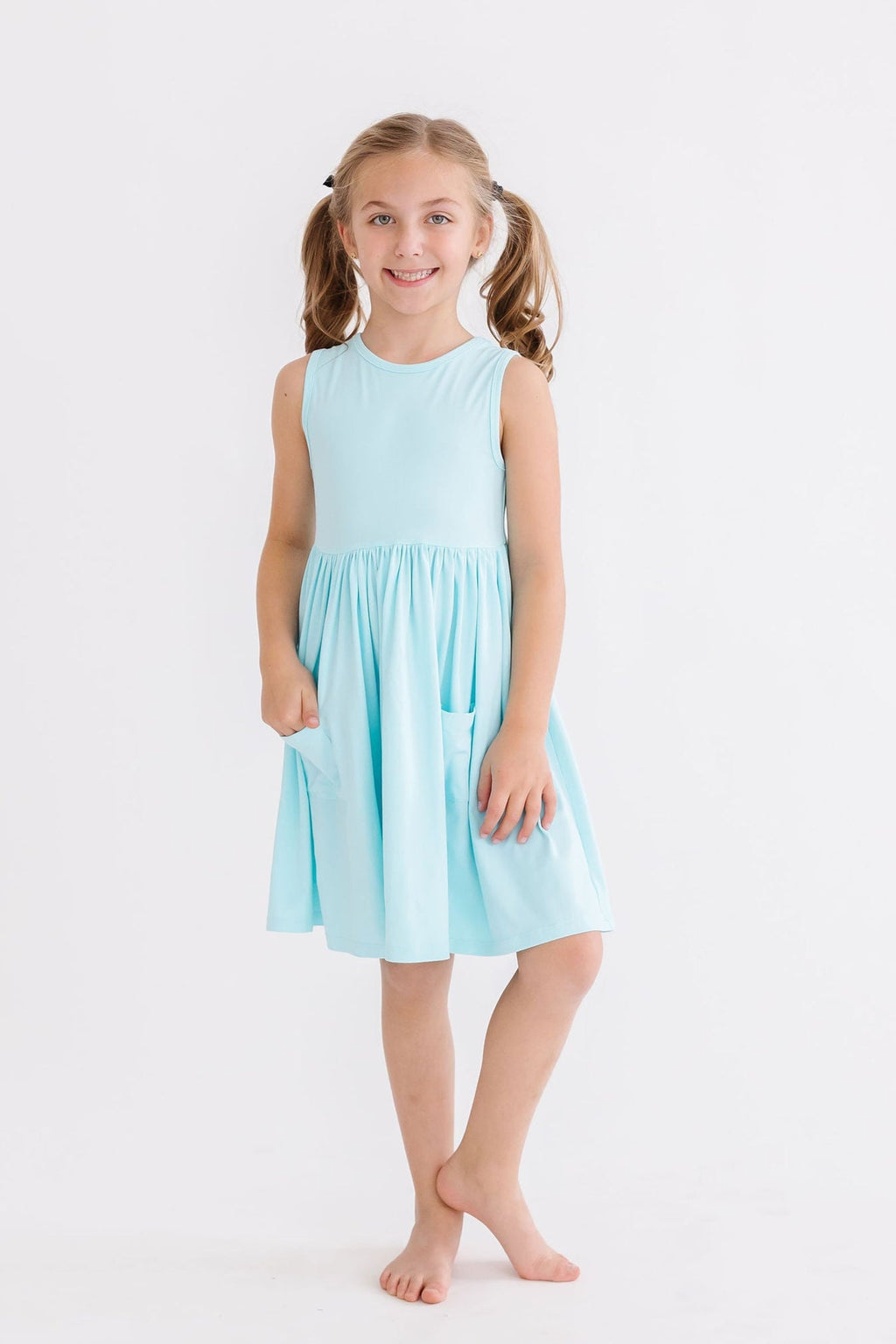 Aqua Tank Pocket Twirl Dress by Mila & Rose ®