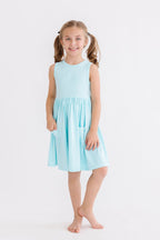 Aqua Tank Pocket Twirl Dress by Mila & Rose ®