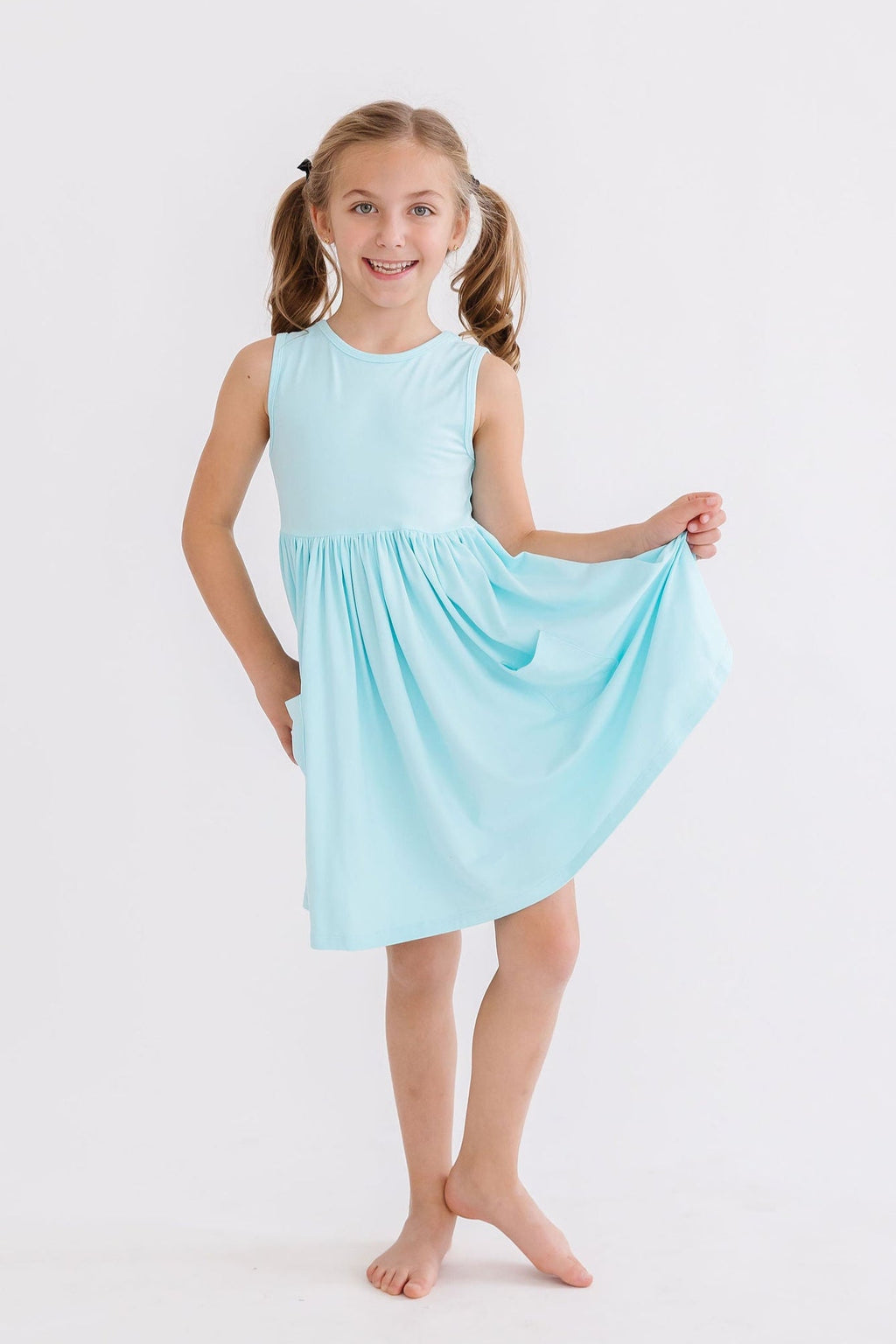 Aqua Tank Pocket Twirl Dress by Mila & Rose ®