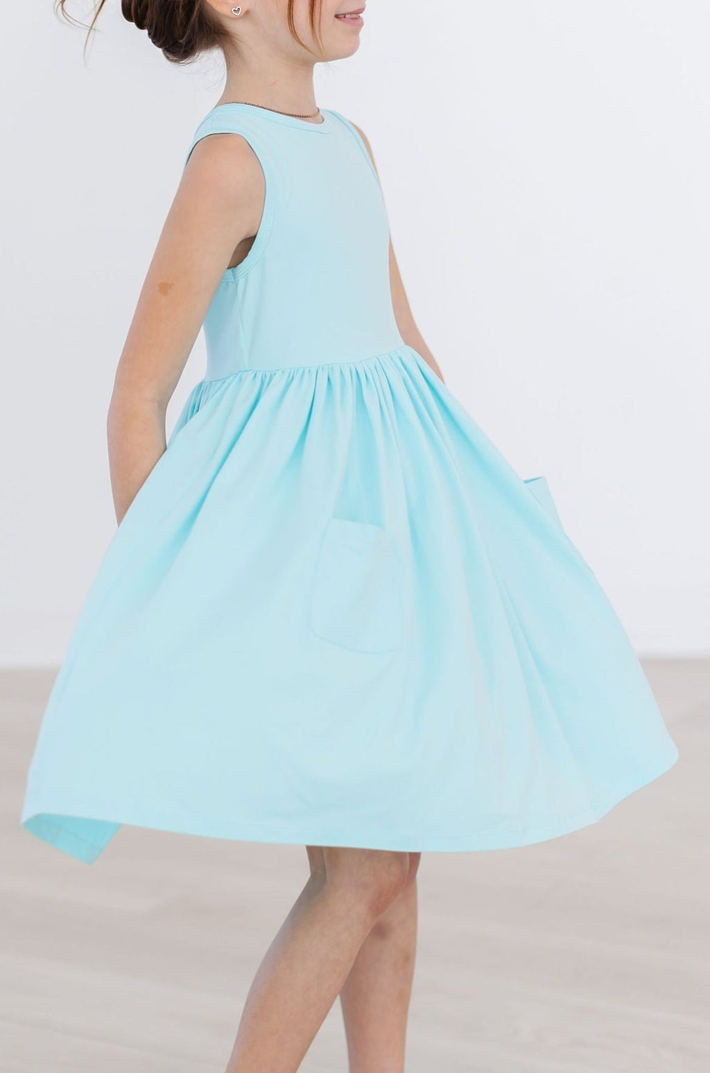 Aqua Tank Pocket Twirl Dress by Mila & Rose ®