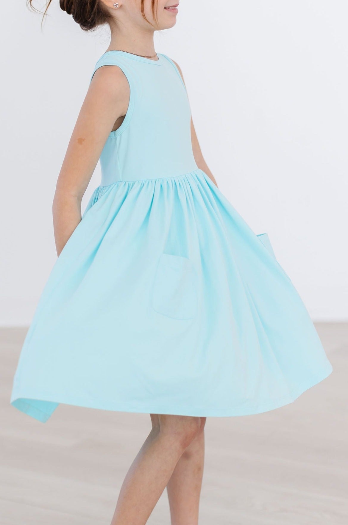 Aqua Tank Pocket Twirl Dress by Mila & Rose ®