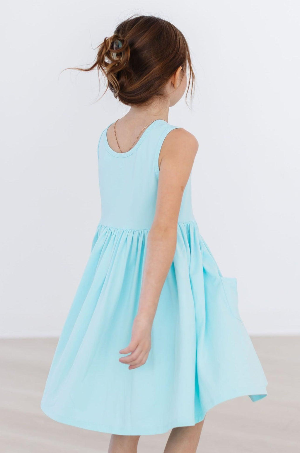 Aqua Tank Pocket Twirl Dress by Mila & Rose ®