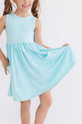 Aqua Tank Pocket Twirl Dress by Mila & Rose ®