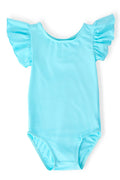 Aqua S/S Flutter Sleeve Leotard by Mila & Rose ®