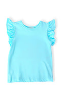 Aqua S/S Ruffle Tee by Mila & Rose ®