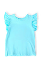 Aqua S/S Ruffle Tee by Mila & Rose ®