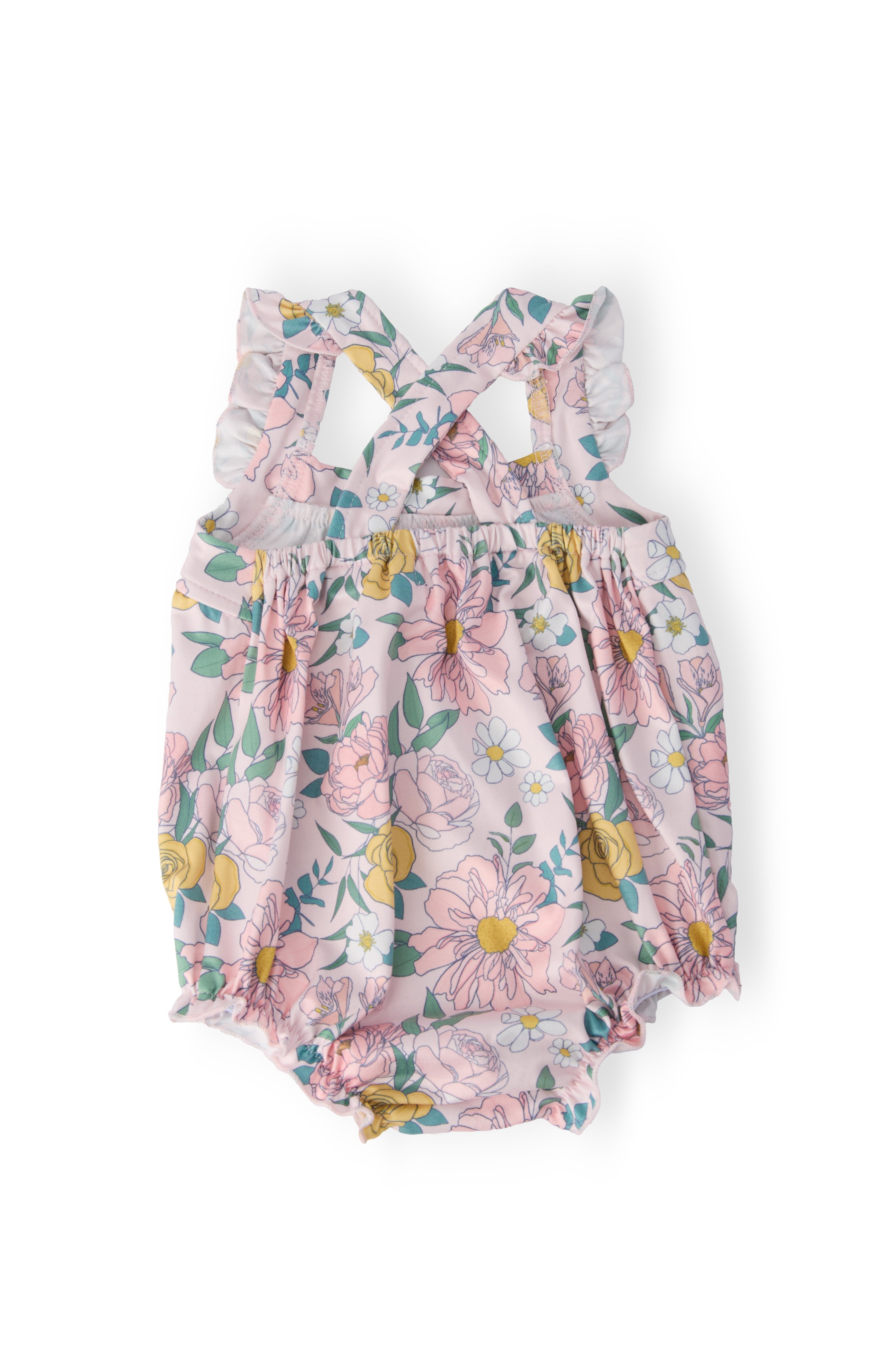 Autumn Breeze Ruffle Cross Back Romper by Mila & Rose ®