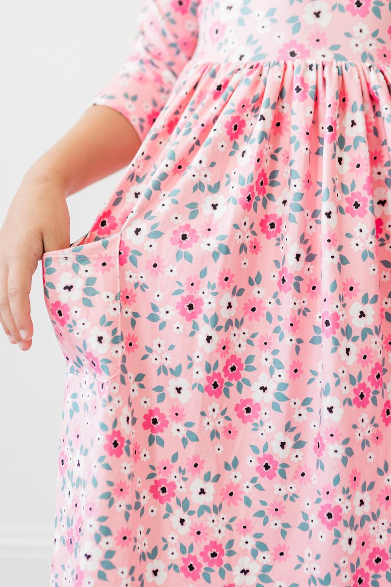 Azalea 3/4 Sleeve Pocket Twirl Dress by Mila & Rose ®
