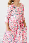 Azalea 3/4 Sleeve Pocket Twirl Dress by Mila & Rose ®