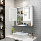 Bathroom Wall Mount Mirror Cabinet Organizer-Gray by LuxuryLifeWay Online Store