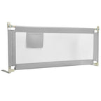 76.8 Inch Baby Bed Rail with Double Safety Child Lock-Gray by LuxuryLifeWay Online Store