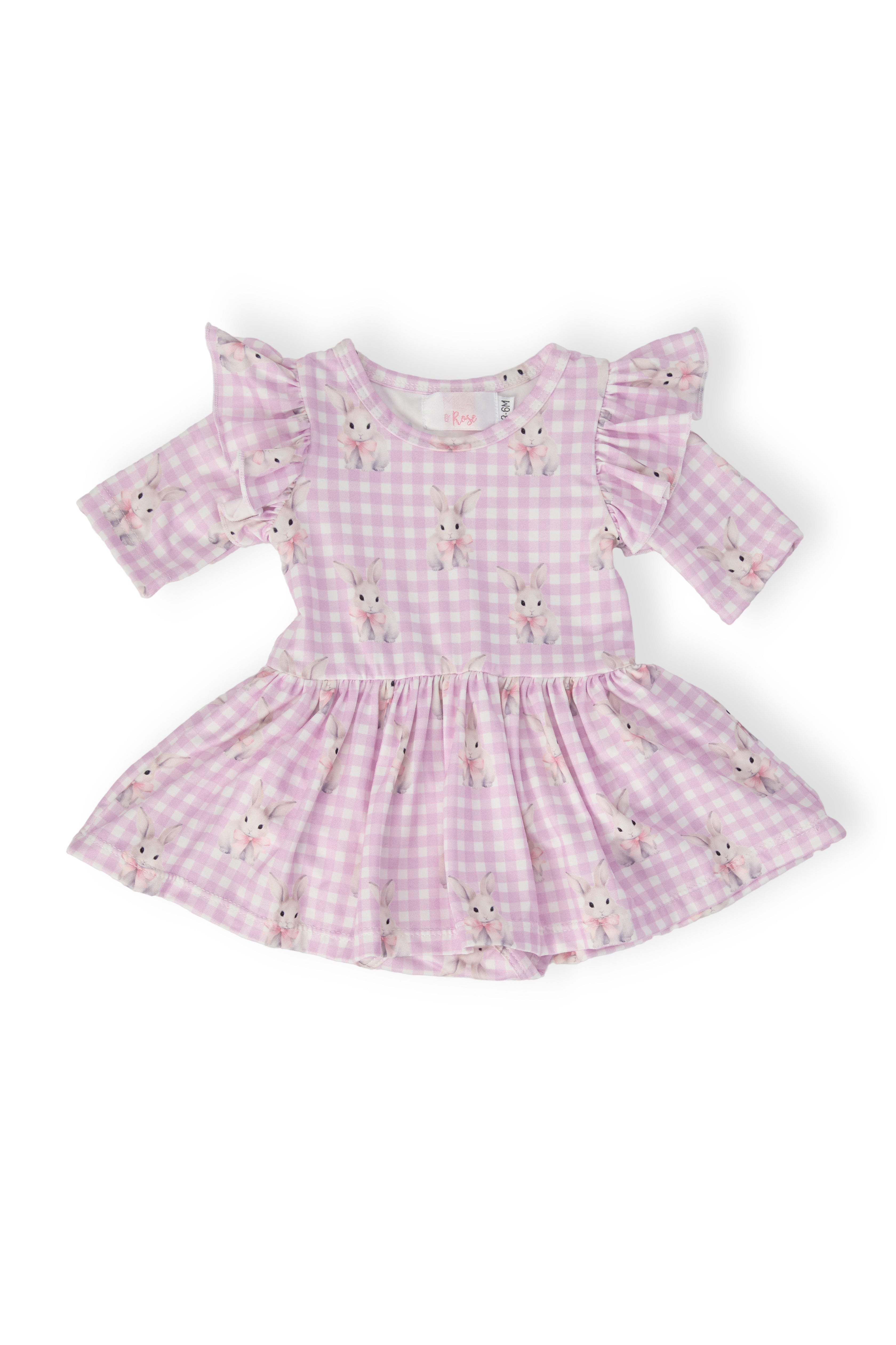 Baby Bunnies 3/4 Sleeve Flutter Twirl Bodysuit by Mila & Rose ®