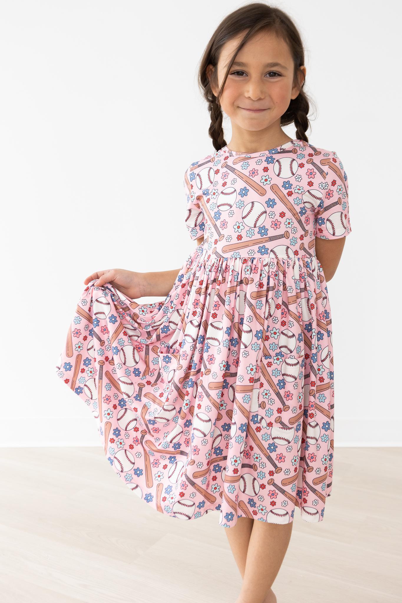 Batter Up S/S Pocket Twirl Dress by Mila & Rose ®