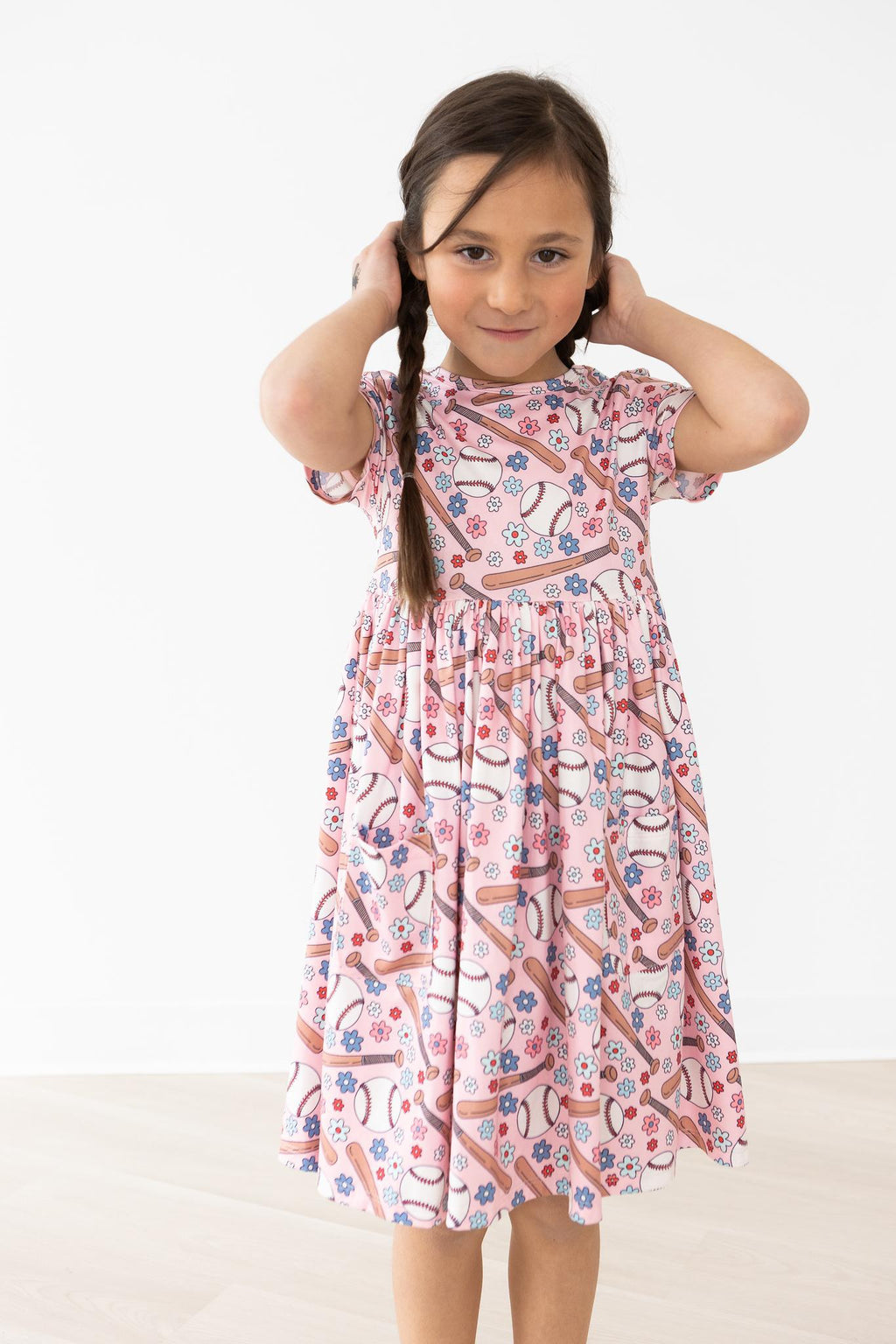 Batter Up S/S Pocket Twirl Dress by Mila & Rose ®