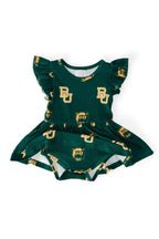 Baylor Green Bear S/S Flutter Twirl Bodysuit by Mila & Rose ®