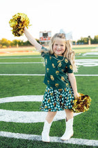 Baylor Green Bear Ruffle Pocket Tee by Mila & Rose ®