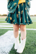 Baylor Green Bear Ruffle Twirl Skort by Mila & Rose ®
