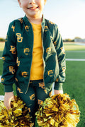 Baylor Green Bear Satin Jacket by Mila & Rose ®