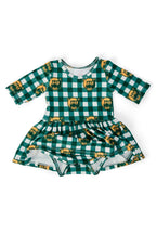 Baylor Plaid Bear 3/4 Sleeve Twirl Bodysuit by Mila & Rose ®