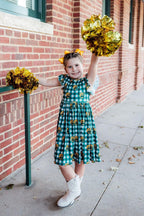 Baylor Plaid Bear Flutter Twirl Dress by Mila & Rose ®