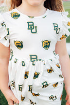 Baylor White Bear Flutter Twirl Dress by Mila & Rose ®