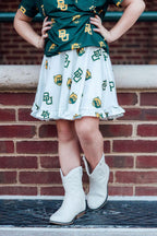 Baylor White Bear Ruffle Twirl Skort by Mila & Rose ®