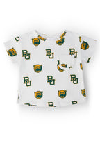 Baylor White Bear Ruffle Pocket Tee by Mila & Rose ®
