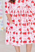 Be Mine 3/4 Sleeve Pocket Twirl Dress by Mila & Rose ®