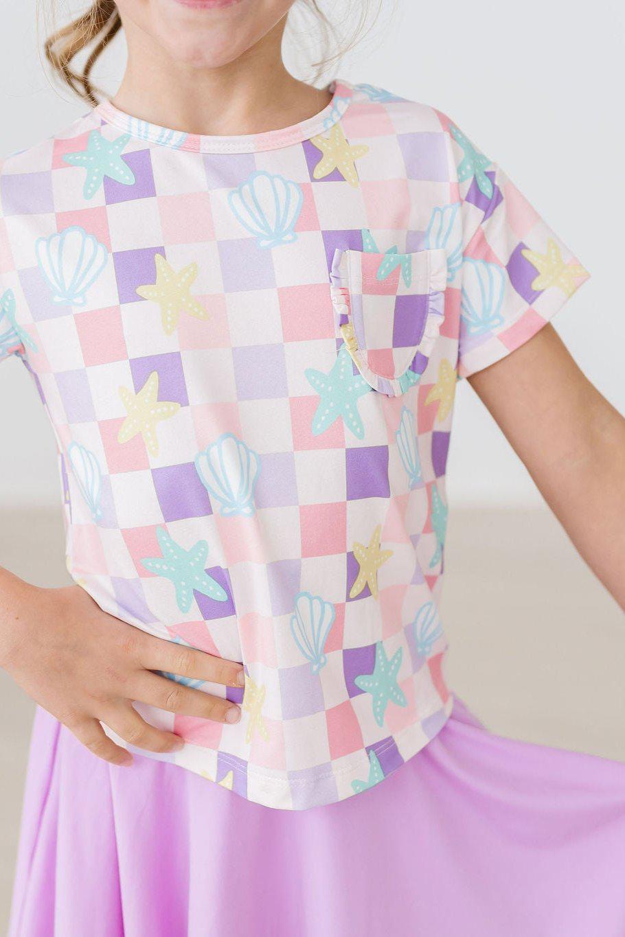 Beach Days Ruffle Pocket Tee by Mila & Rose ®