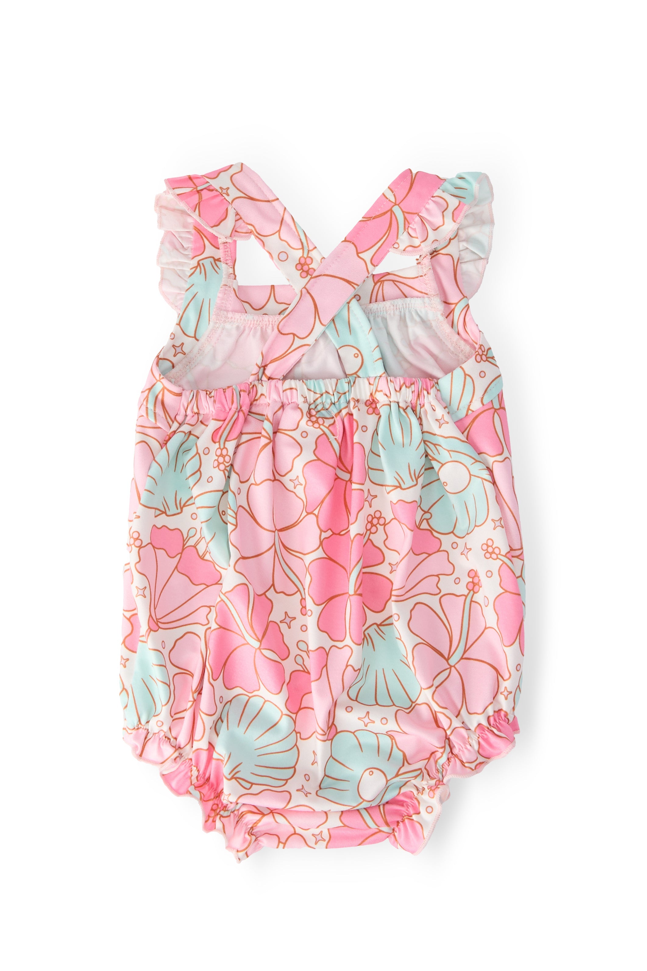 Beach Daze Ruffle Cross Back Romper by Mila & Rose ®