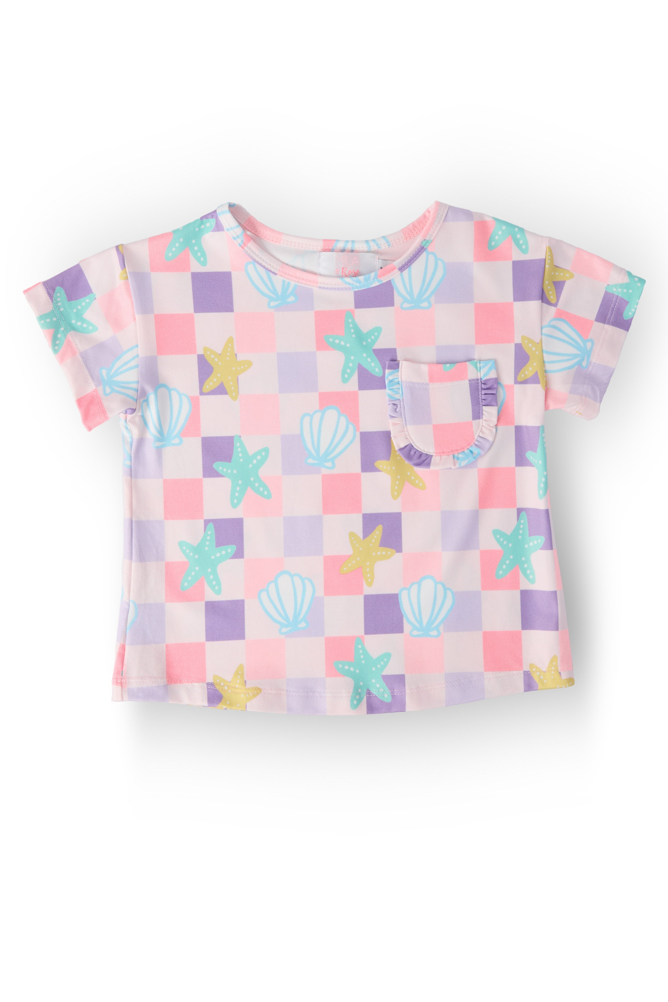 Beach Days Ruffle Pocket Tee by Mila & Rose ®
