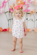 Berries & Bows Ruffle Cross Back Romper by Mila & Rose ®