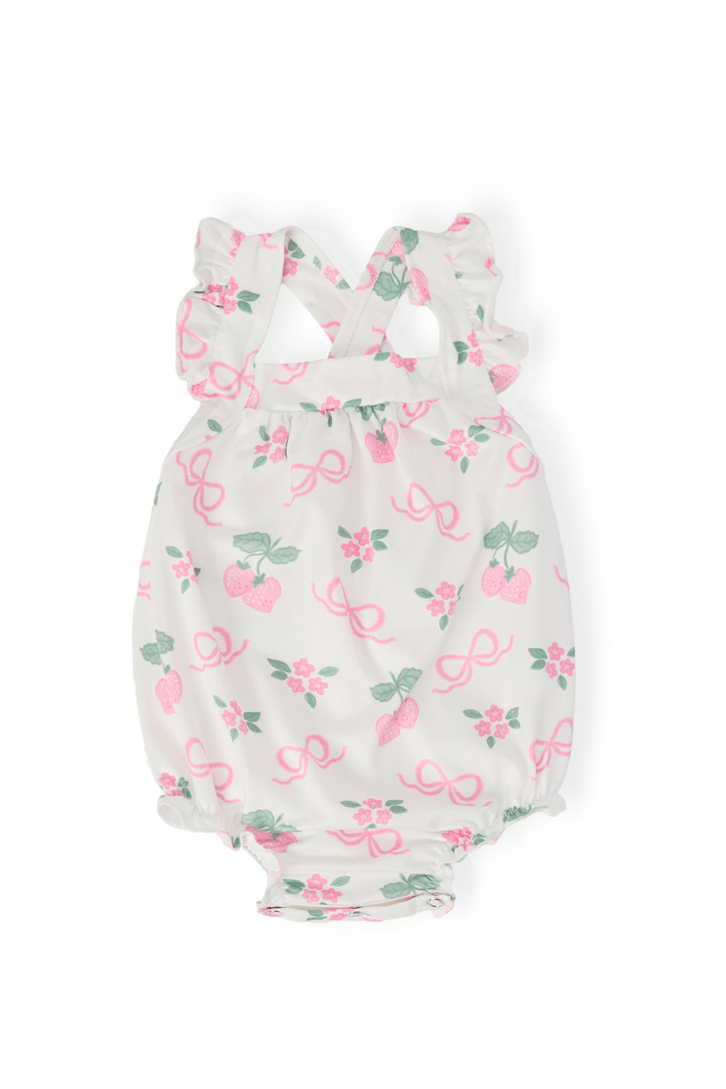 Berries & Bows Ruffle Cross Back Romper by Mila & Rose ®