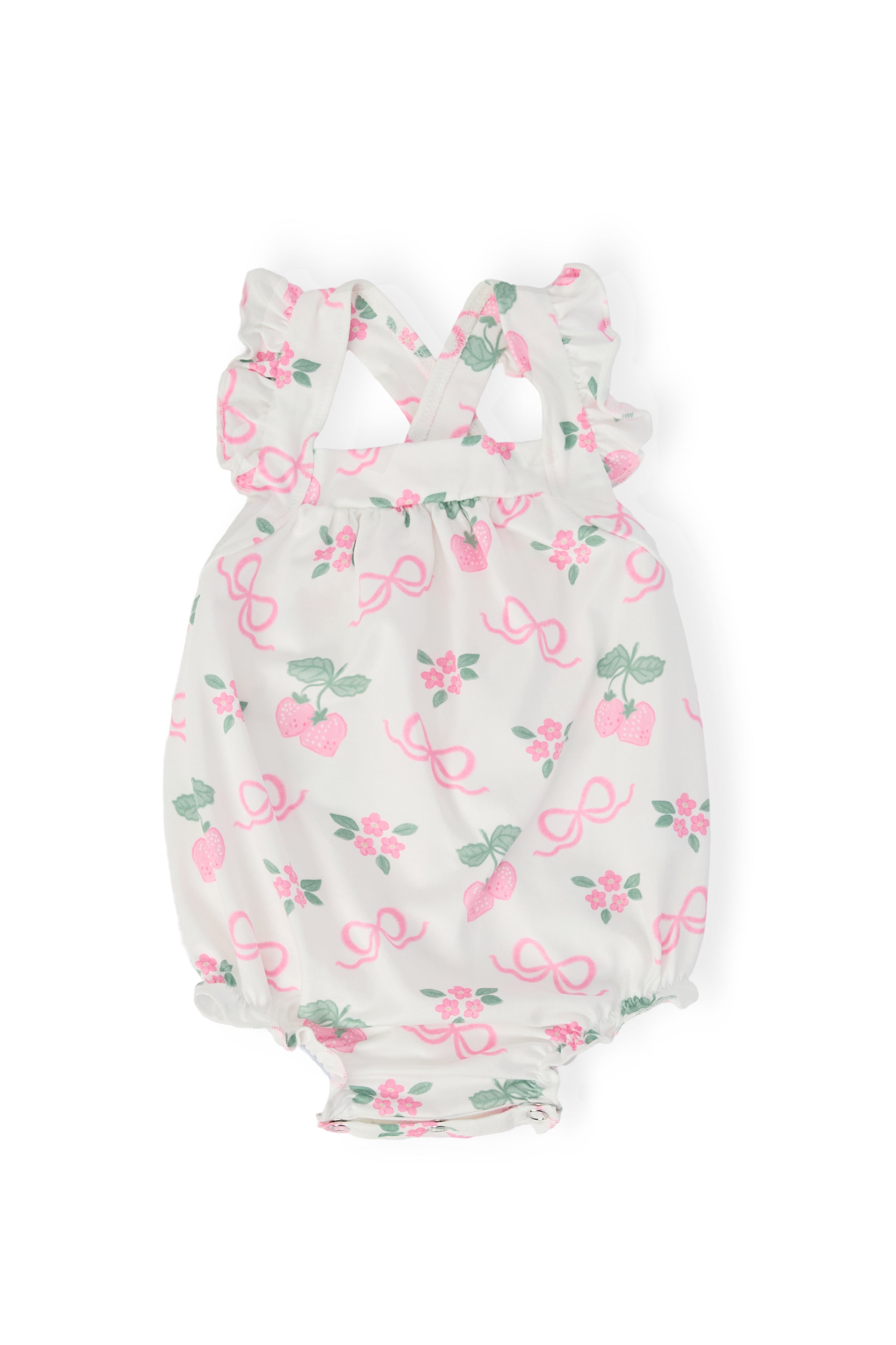 Berries & Bows Ruffle Cross Back Romper by Mila & Rose ®