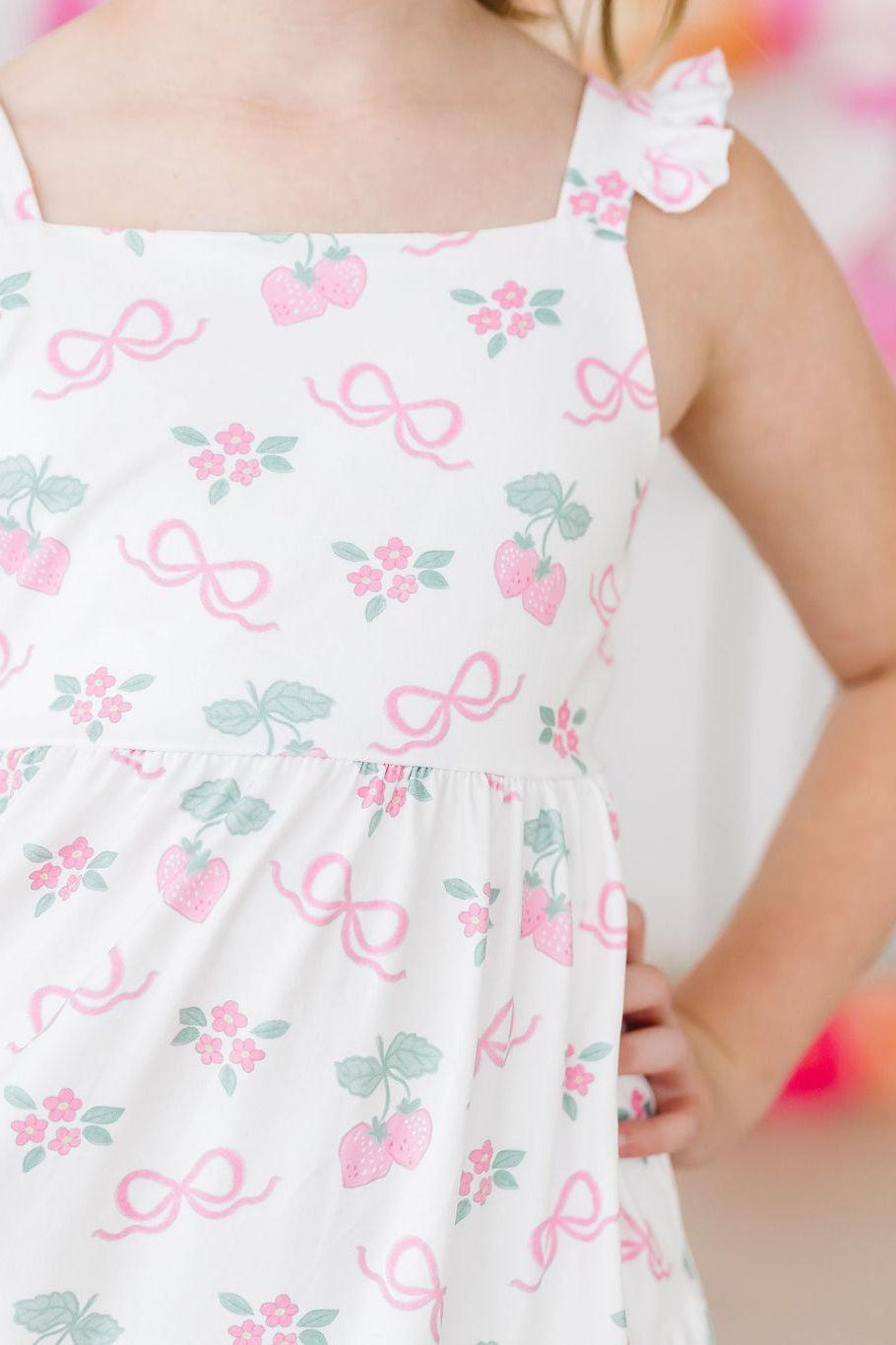 Berries & Bows Ruffle Maxi Dress by Mila & Rose ®