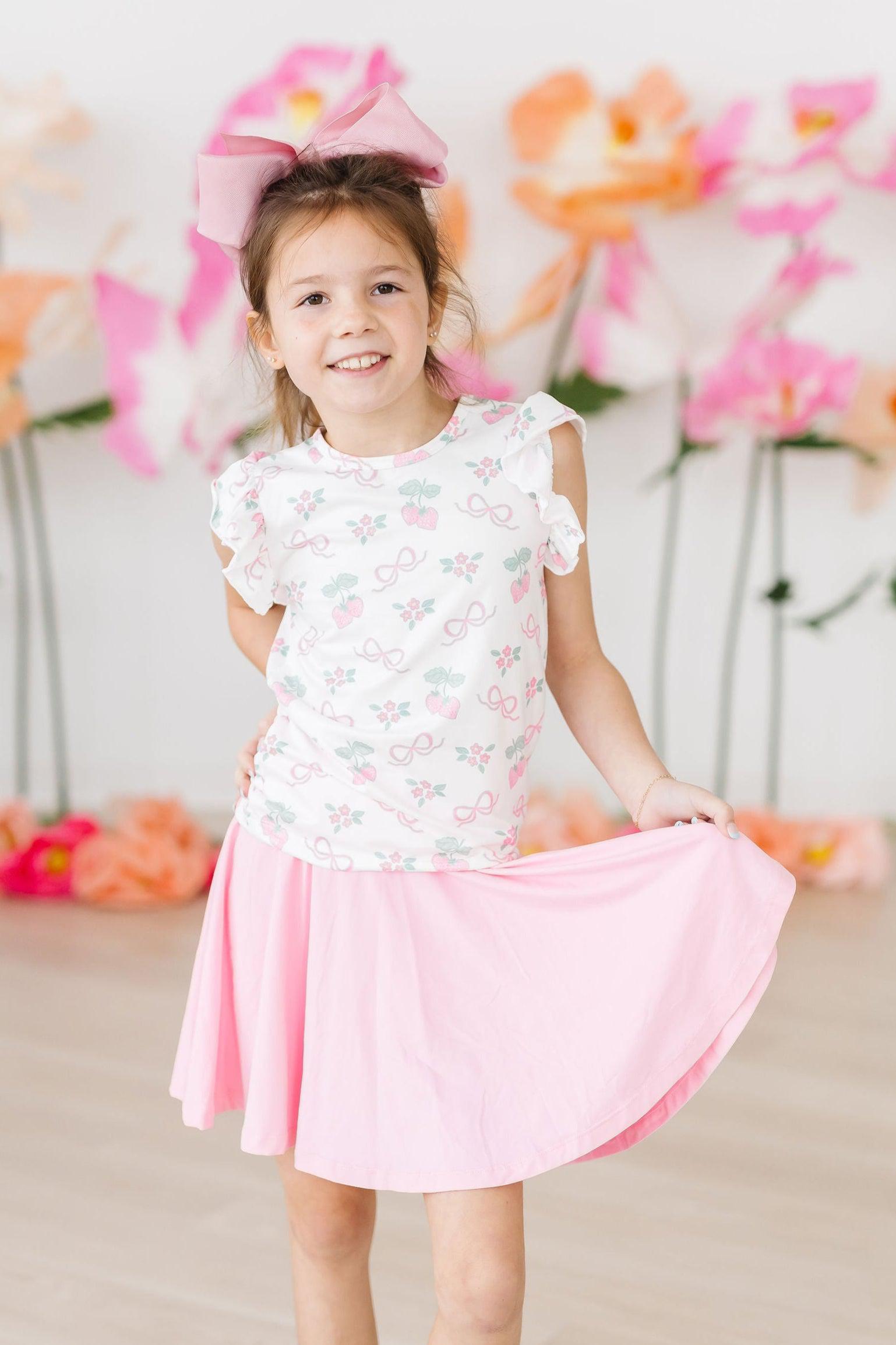 Berries & Bows S/S Ruffle Tee by Mila & Rose ®