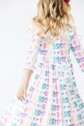 Big Sister 3/4 Sleeve Pocket Twirl Dress by Mila & Rose ®