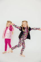Black Checker Puffer Vest by Mila & Rose ®