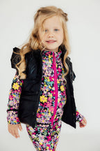Black Checker Puffer Vest by Mila & Rose ®