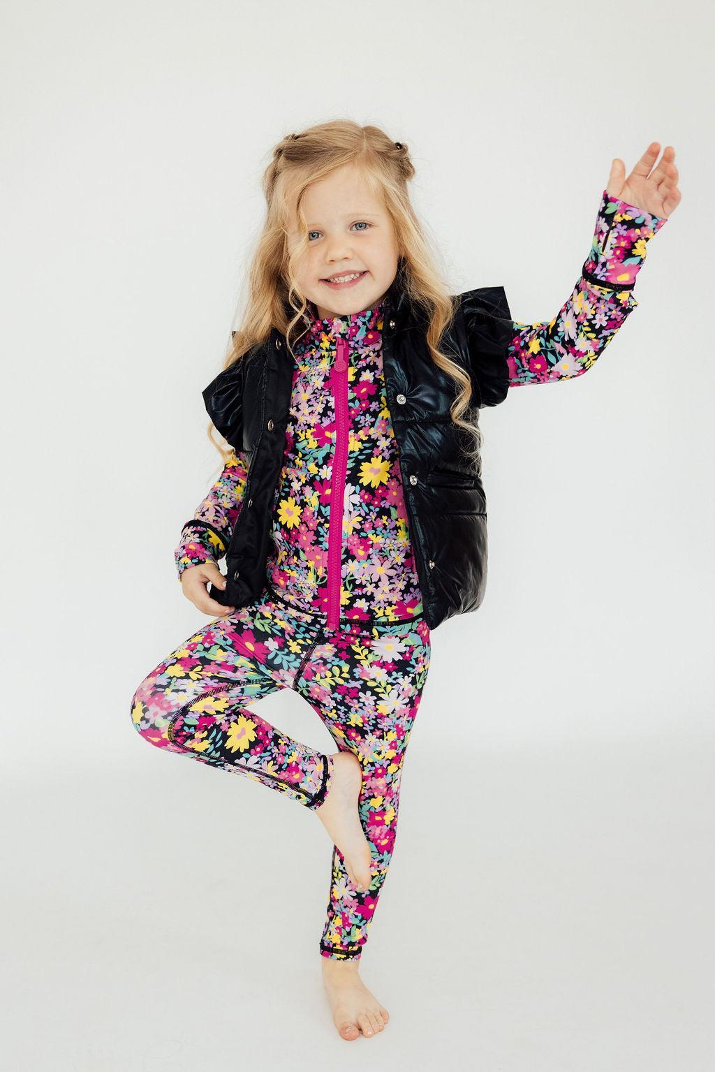 Black Checker Puffer Vest by Mila & Rose ®