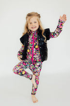 Black Checker Puffer Vest by Mila & Rose ®