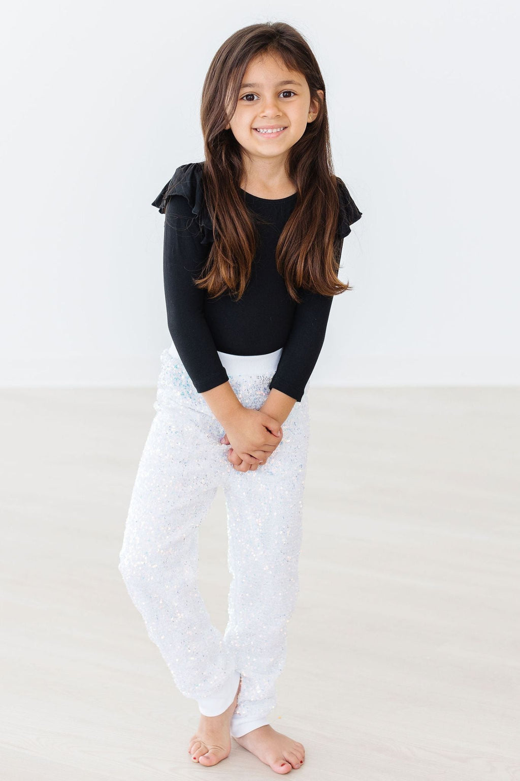 Black L/S Flutter Sleeve Leotard by Mila & Rose ®