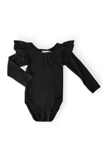 Black L/S Flutter Sleeve Leotard by Mila & Rose ®