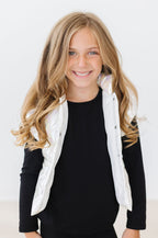 Black L/S Ruffle Tee by Mila & Rose ®