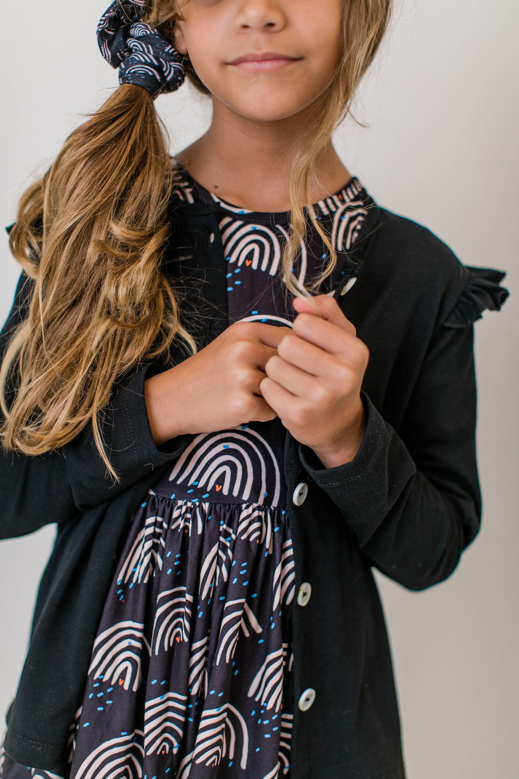 Black Ruffle Cardigan by Mila & Rose ®