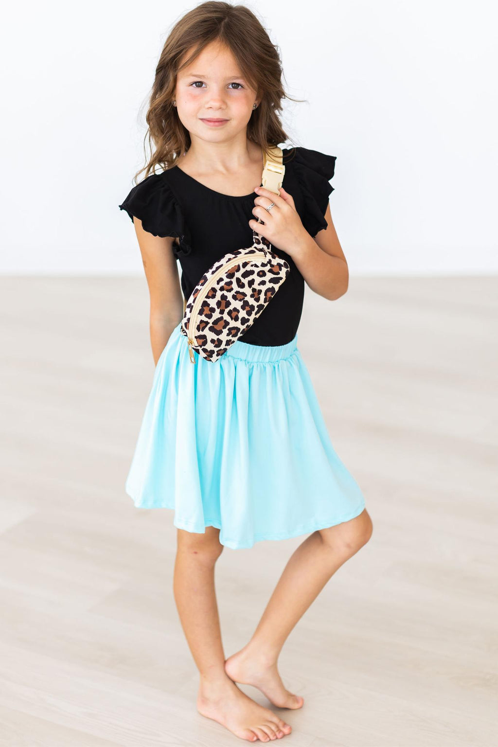 Black S/S Flutter Sleeve Leotard by Mila & Rose ®